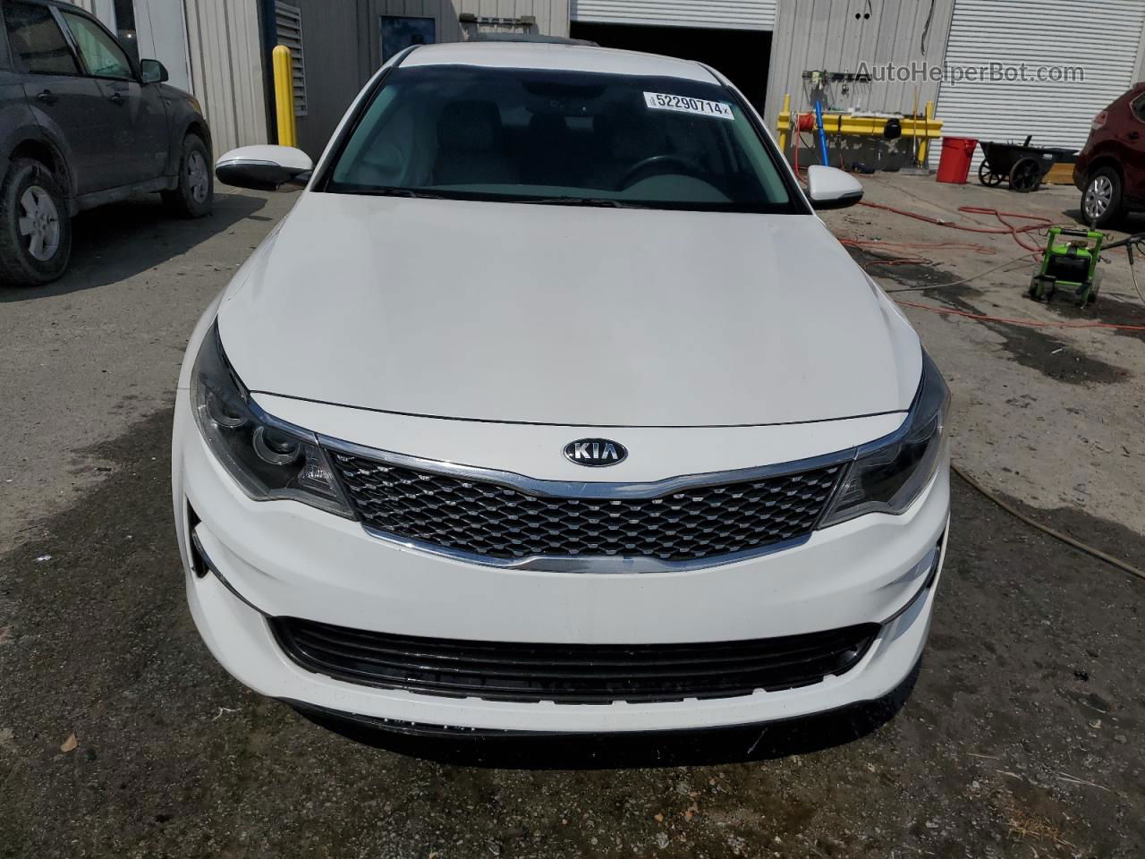 2016 Kia Optima Ex White vin: 5XXGU4L38GG017198