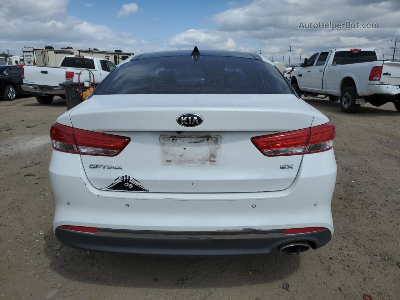 2016 Kia Optima Ex White vin: 5XXGU4L38GG045910