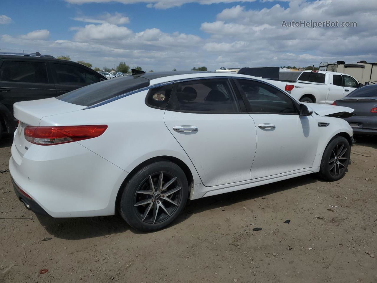 2016 Kia Optima Ex White vin: 5XXGU4L38GG045910