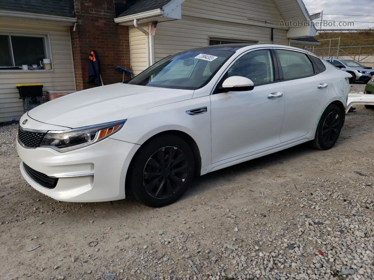 2016 Kia Optima Ex White vin: 5XXGU4L38GG095027