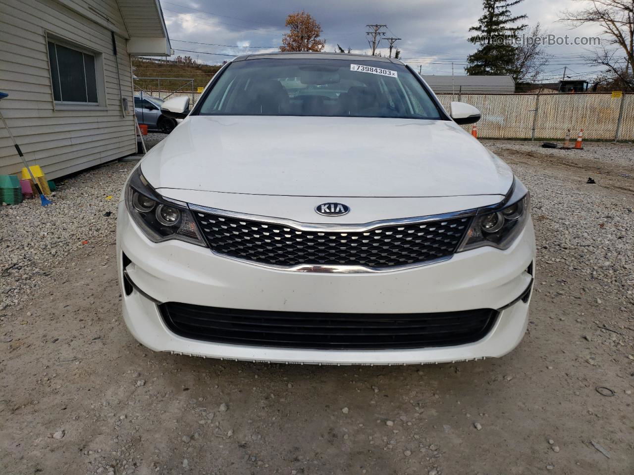 2016 Kia Optima Ex White vin: 5XXGU4L38GG095027