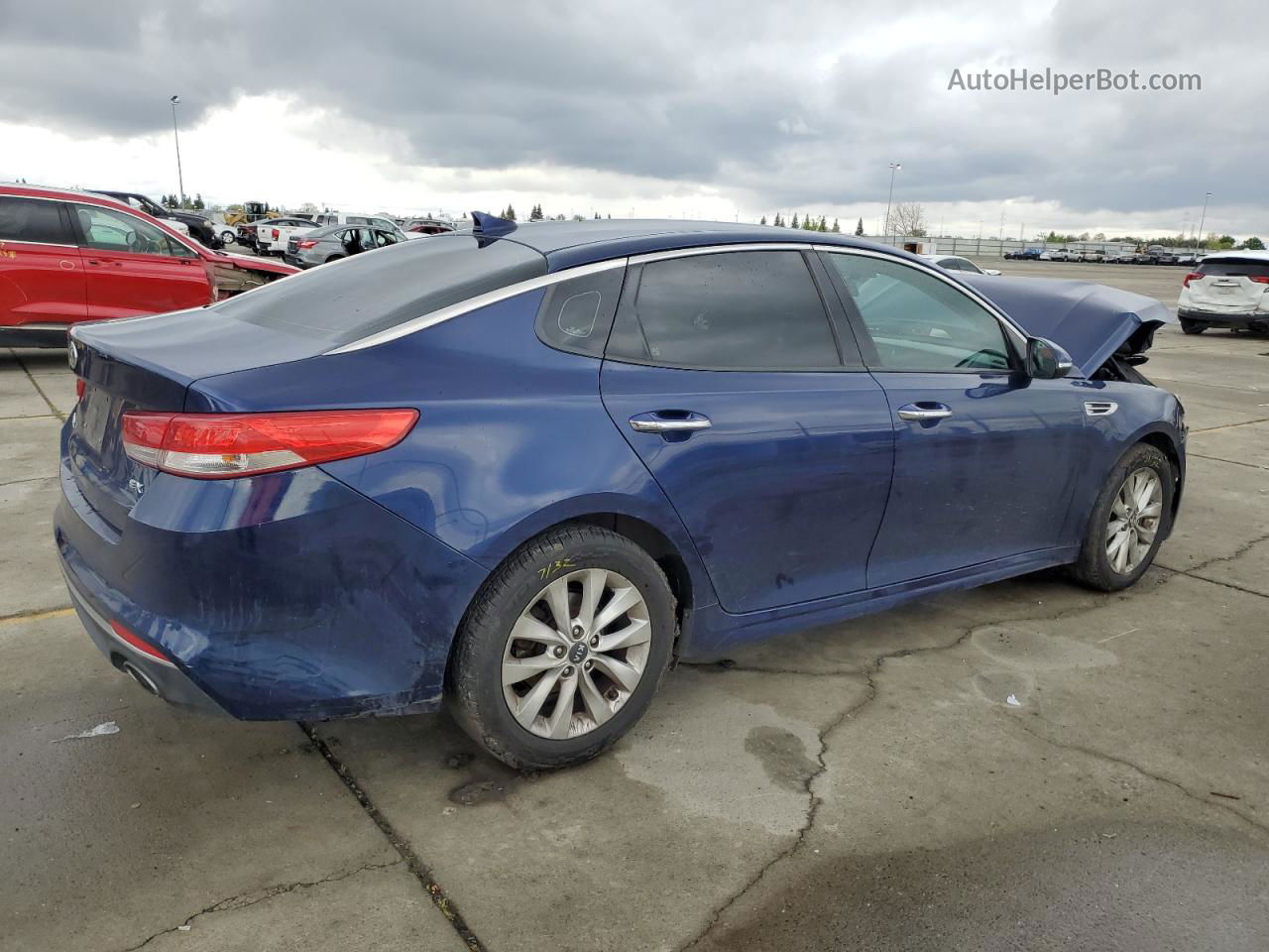 2017 Kia Optima Ex Синий vin: 5XXGU4L38HG134717