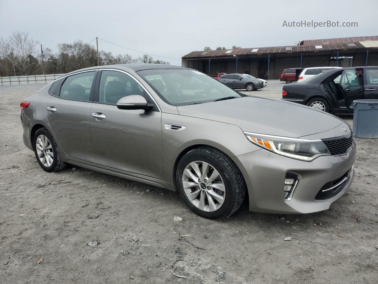 2018 Kia Optima Ex Серый vin: 5XXGU4L38JG214704