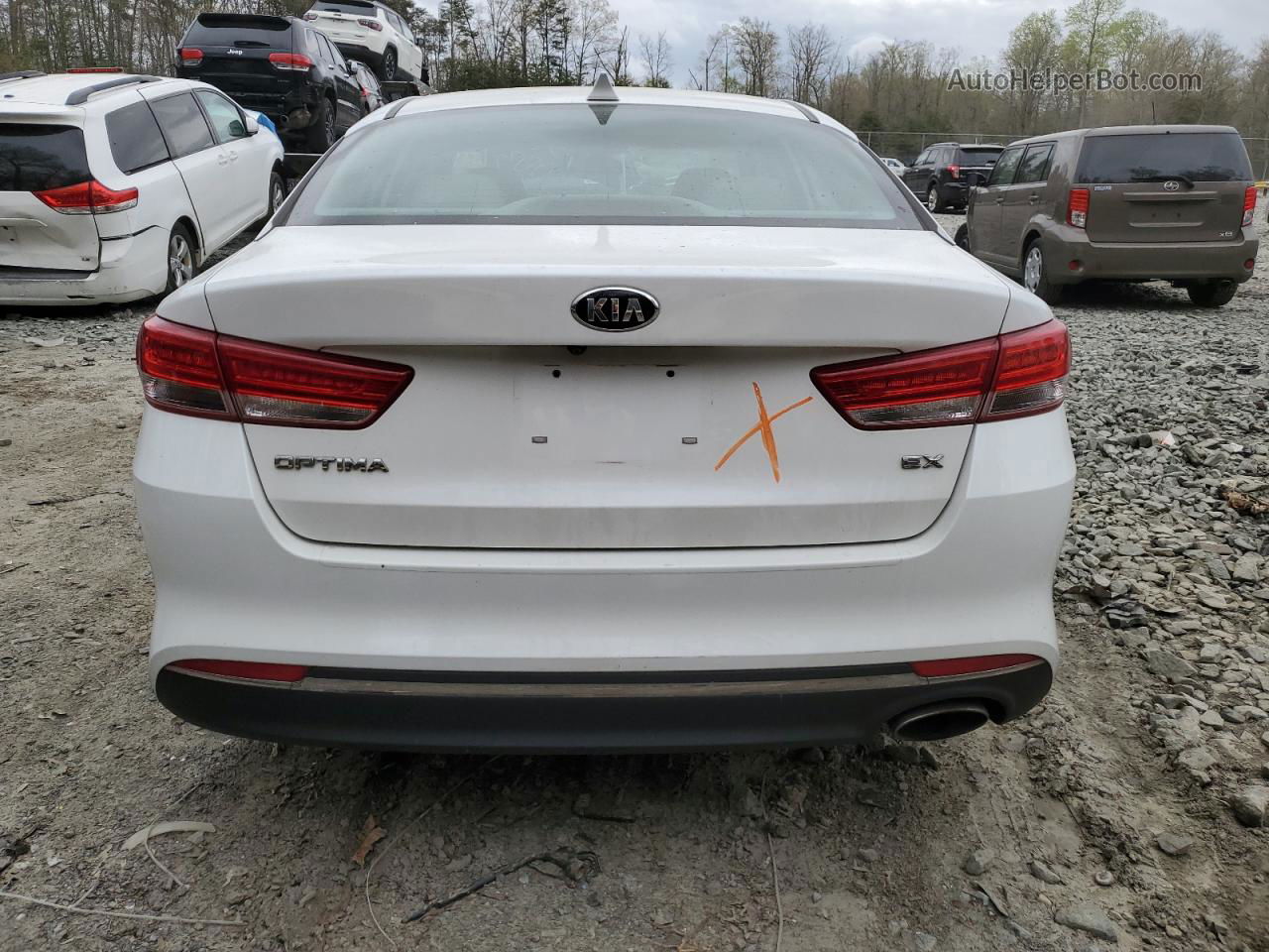 2016 Kia Optima Ex White vin: 5XXGU4L39GG090032