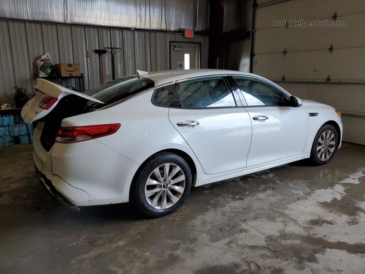 2016 Kia Optima Ex White vin: 5XXGU4L39GG094758