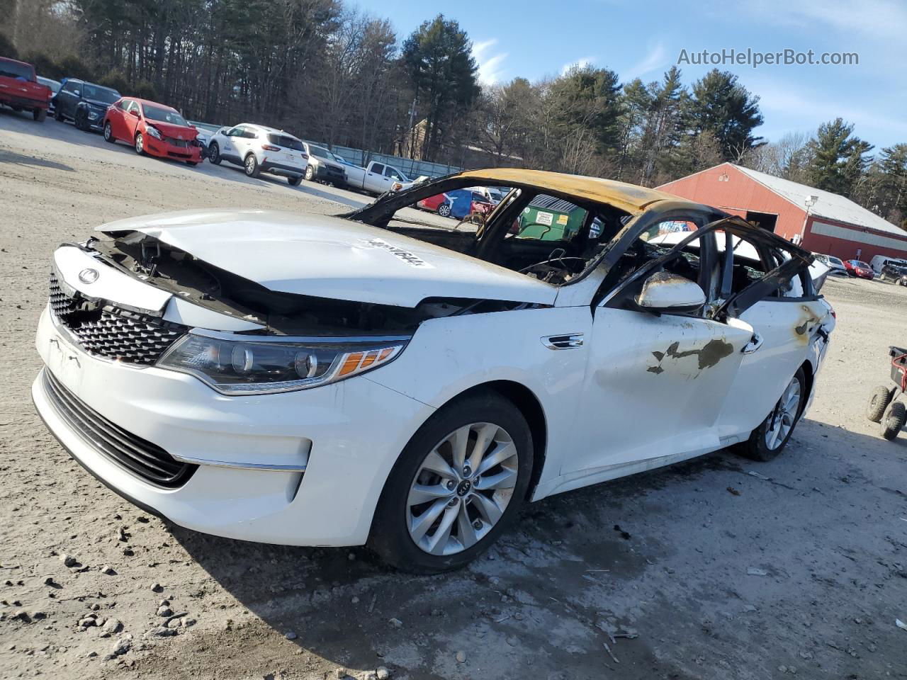 2017 Kia Optima Ex White vin: 5XXGU4L39HG143619