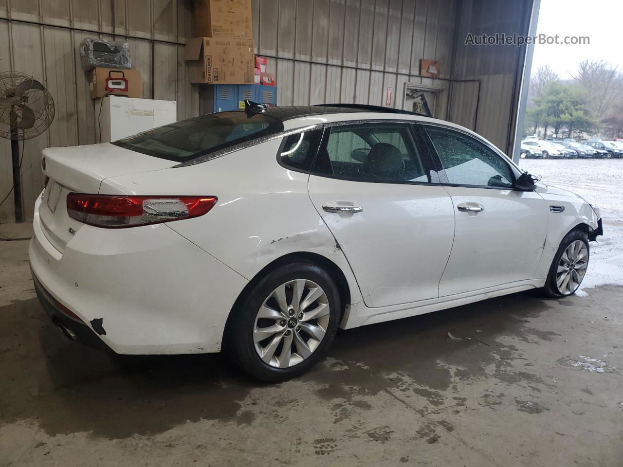 2017 Kia Optima Ex White vin: 5XXGU4L39HG157715