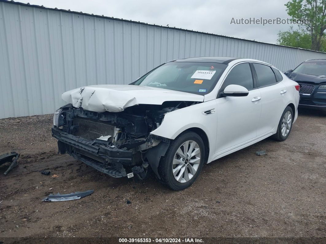 2016 Kia Optima Ex White vin: 5XXGU4L3XGG008776