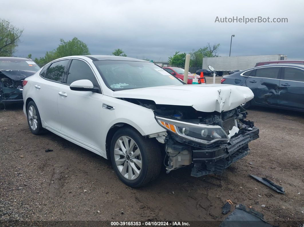 2016 Kia Optima Ex White vin: 5XXGU4L3XGG008776