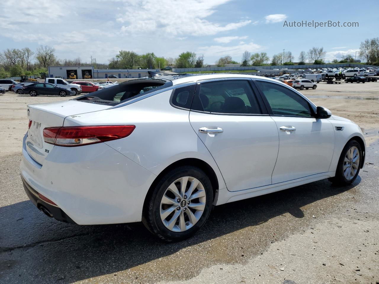 2016 Kia Optima Ex White vin: 5XXGU4L3XGG021527