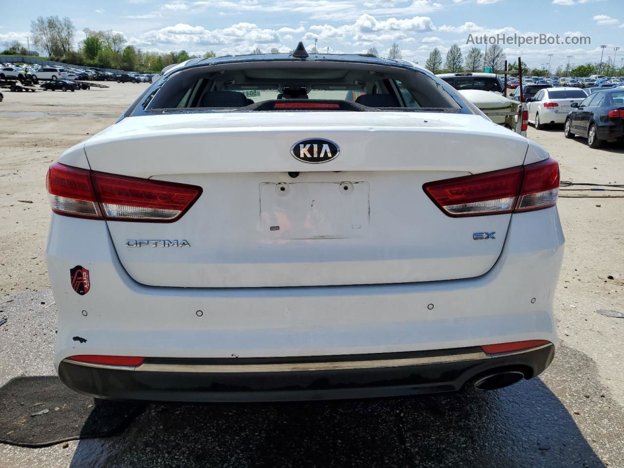 2016 Kia Optima Ex White vin: 5XXGU4L3XGG021527