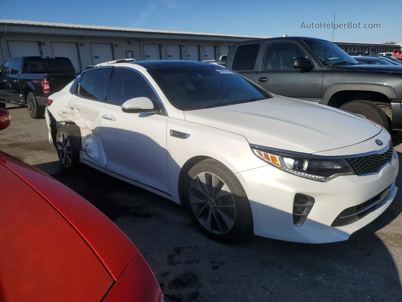 2016 Kia Optima Sxl White vin: 5XXGV4L21GG034901