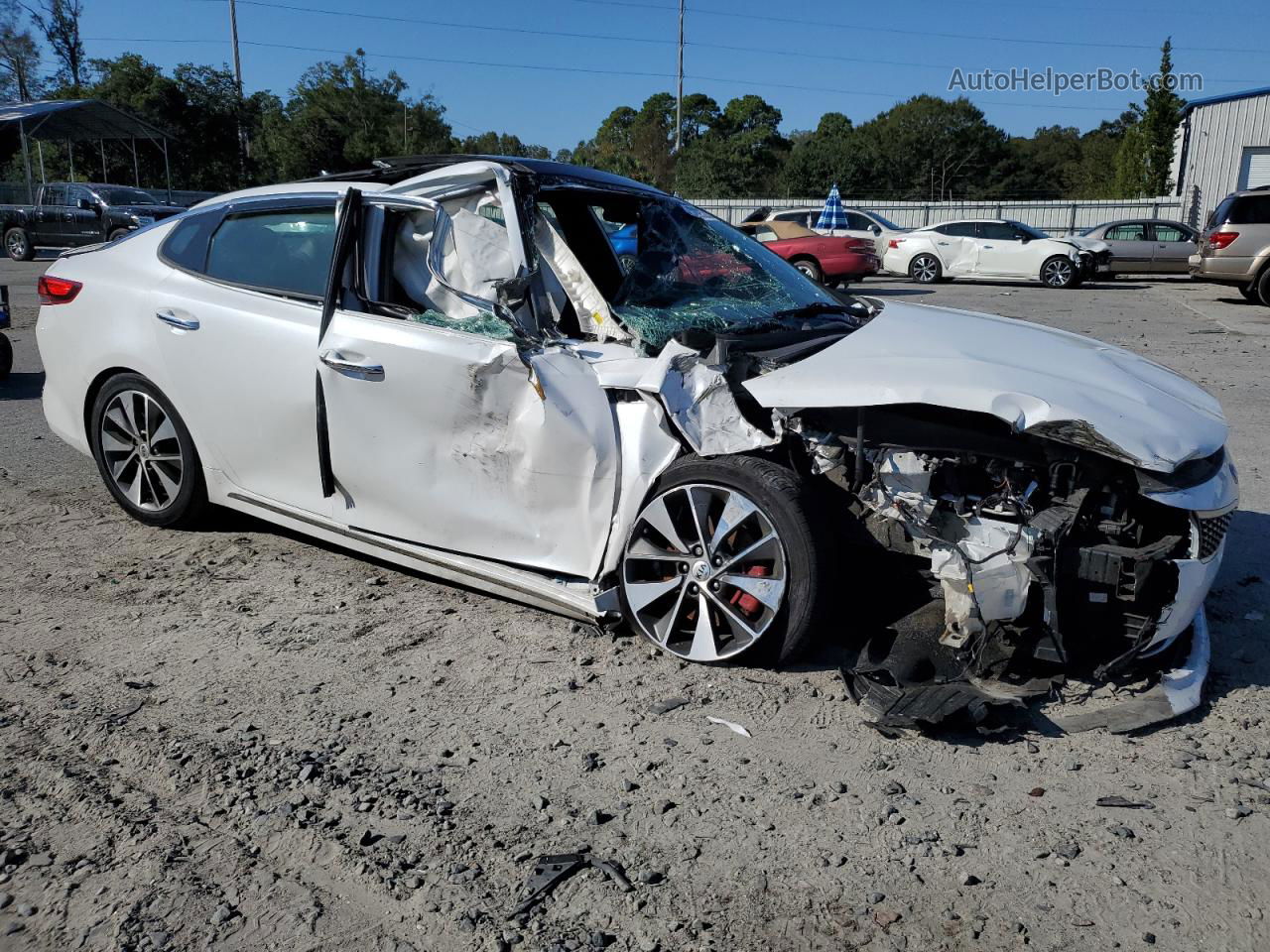 2016 Kia Optima Sxl White vin: 5XXGV4L21GG045753