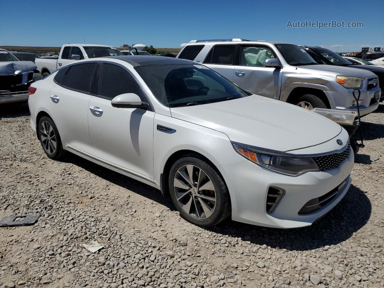 2016 Kia Optima Sxl White vin: 5XXGV4L22GG023356