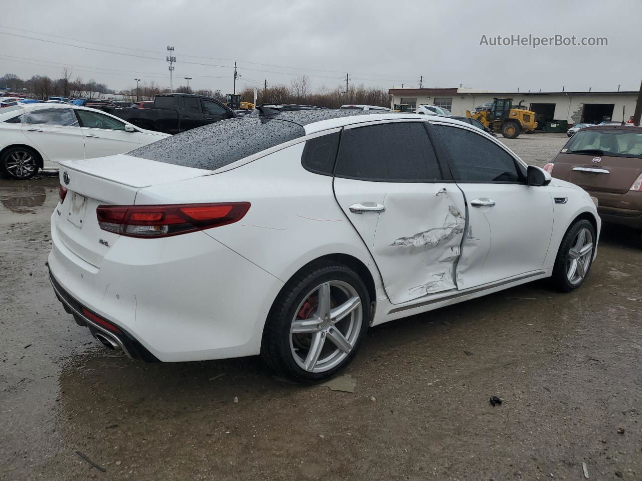 2018 Kia Optima Sxl White vin: 5XXGV4L23JG188601