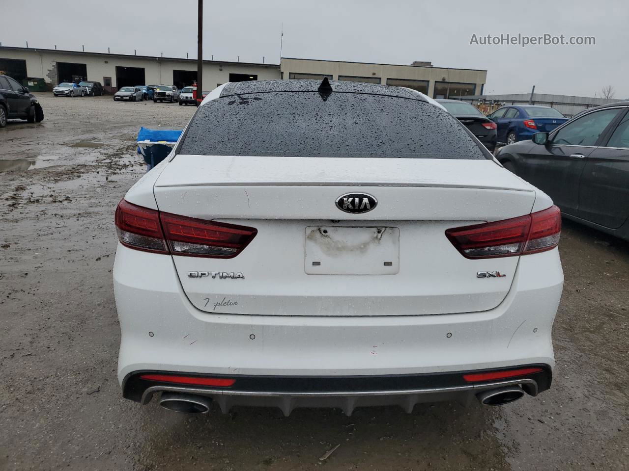 2018 Kia Optima Sxl White vin: 5XXGV4L23JG188601