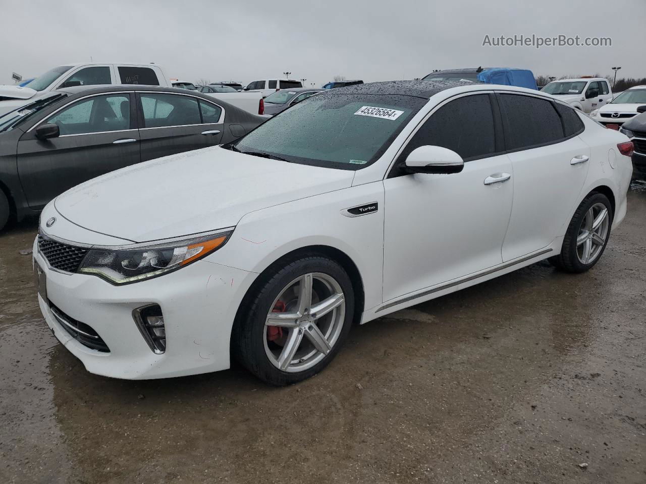 2018 Kia Optima Sxl White vin: 5XXGV4L23JG188601