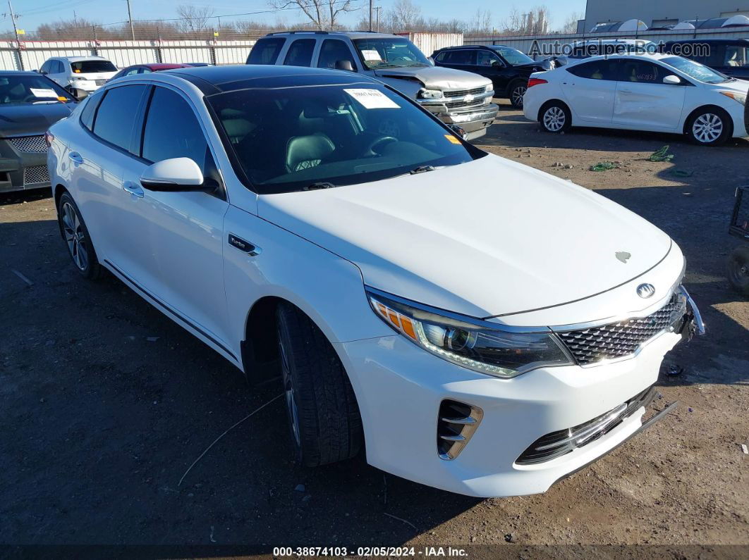 2016 Kia Optima Sxl Turbo White vin: 5XXGV4L29GG048254