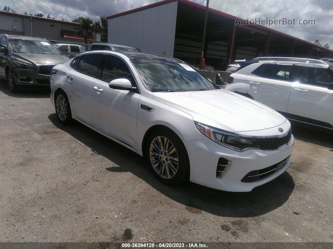 2016 Kia Optima Sxl Turbo White vin: 5XXGV4L29GG069704