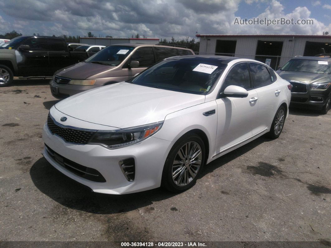 2016 Kia Optima Sxl Turbo White vin: 5XXGV4L29GG069704