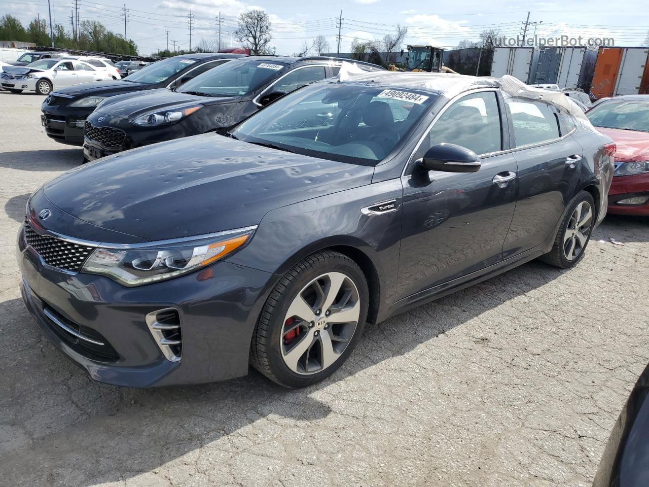 2017 Kia Optima Sx Gray vin: 5XXGW4L20HG132848