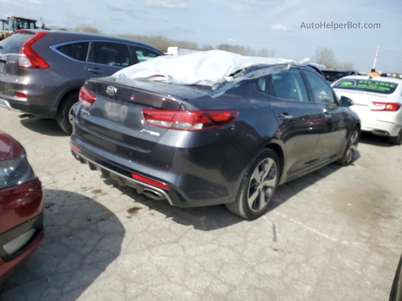 2017 Kia Optima Sx Gray vin: 5XXGW4L20HG132848