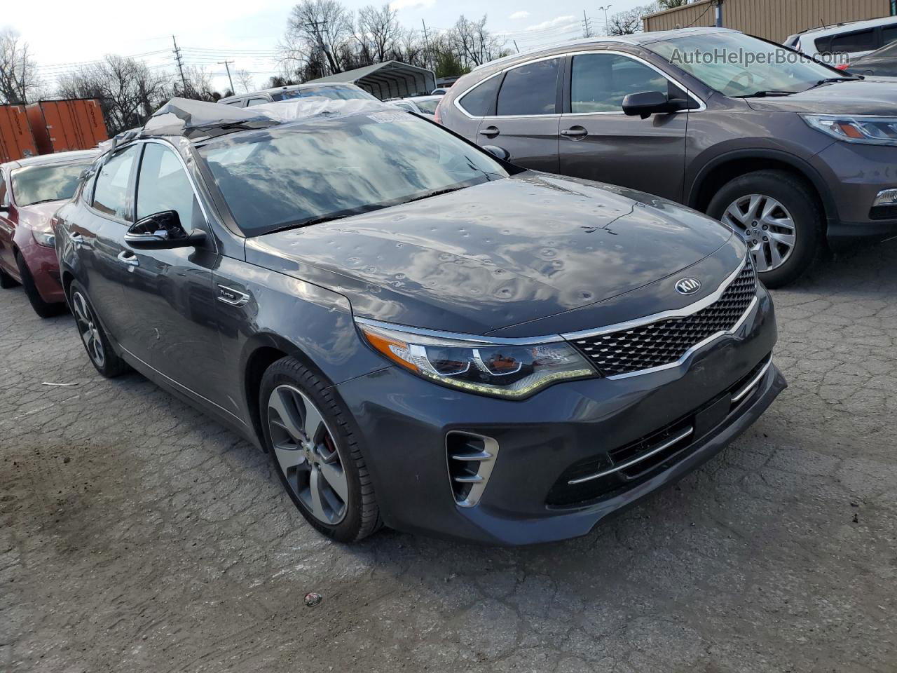 2017 Kia Optima Sx Серый vin: 5XXGW4L20HG132848