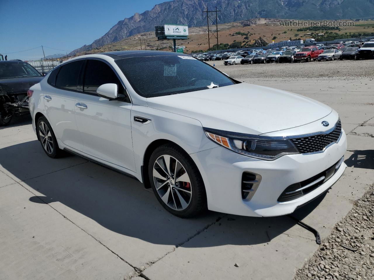 2016 Kia Optima Sx White vin: 5XXGW4L24GG046053