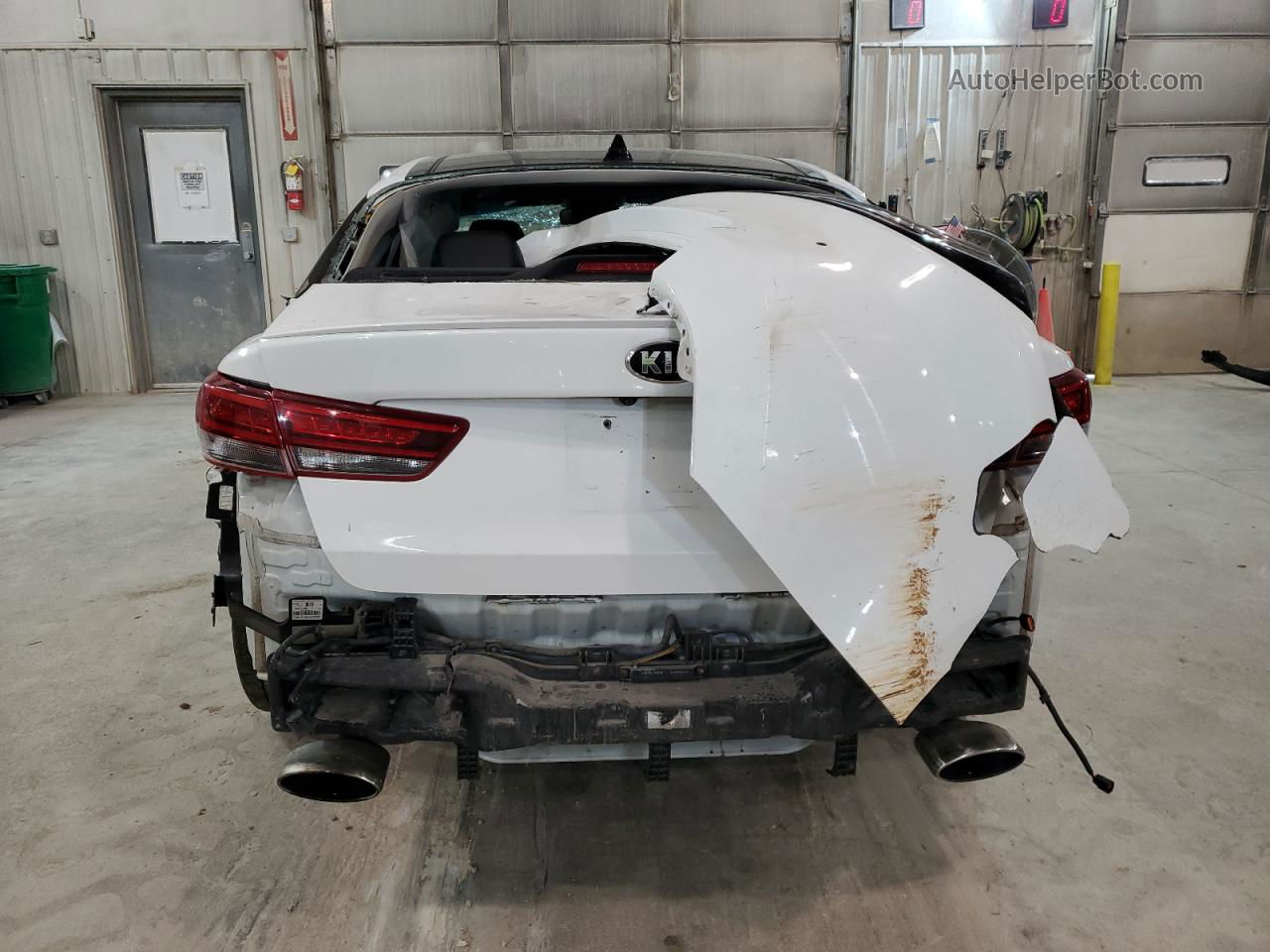 2018 Kia Optima Sx White vin: 5XXGW4L24JG222476