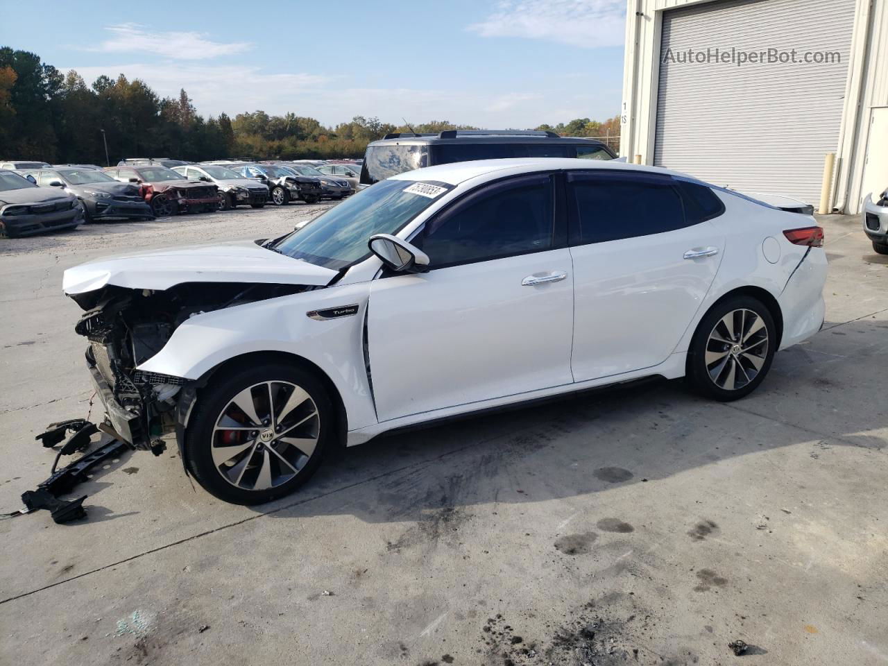 2016 Kia Optima Sx White vin: 5XXGW4L27GG085364