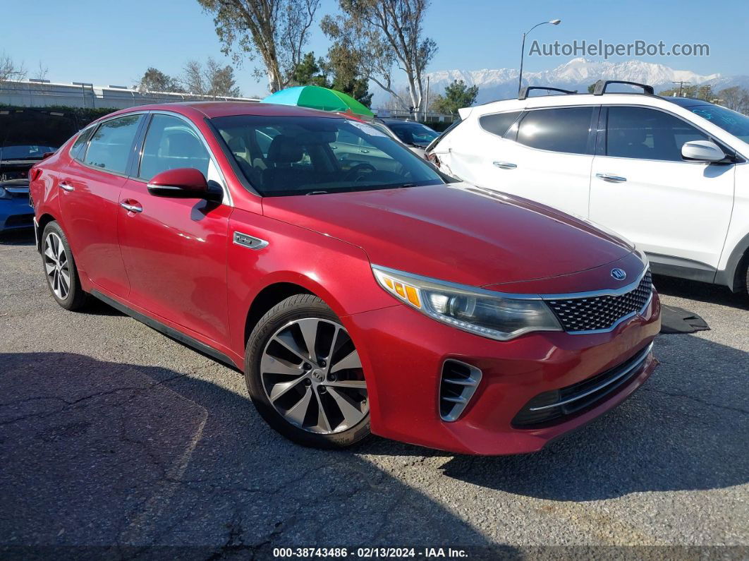 2016 Kia Optima Sx Turbo Burgundy vin: 5XXGW4L28GG064653