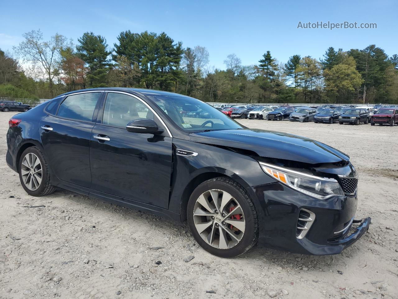 2017 Kia Optima Sx Черный vin: 5XXGW4L29HG145615