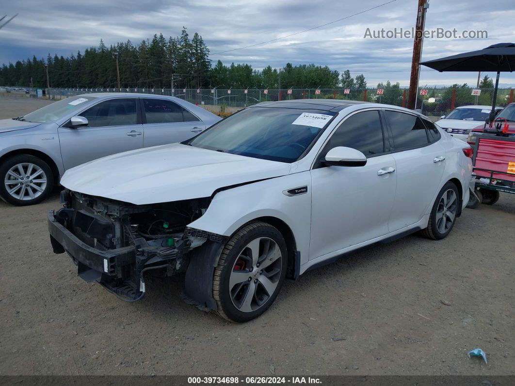 2016 Kia Optima Sx Turbo White vin: 5XXGW4L2XGG014563