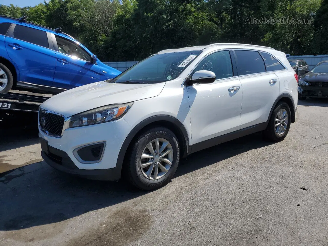 2017 Kia Sorento Lx White vin: 5XYPG4A30HG196862