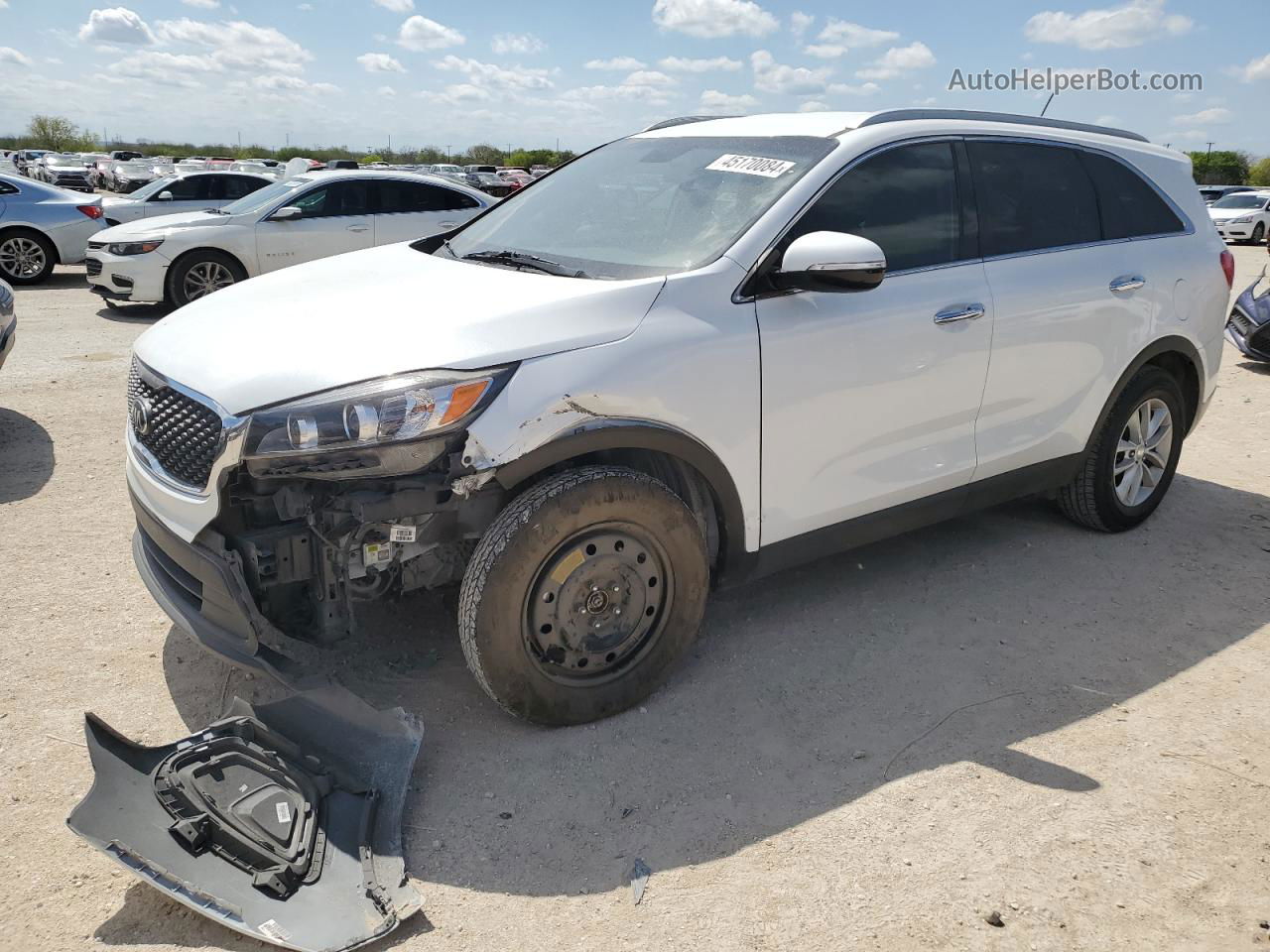 2017 Kia Sorento Lx White vin: 5XYPG4A30HG229942