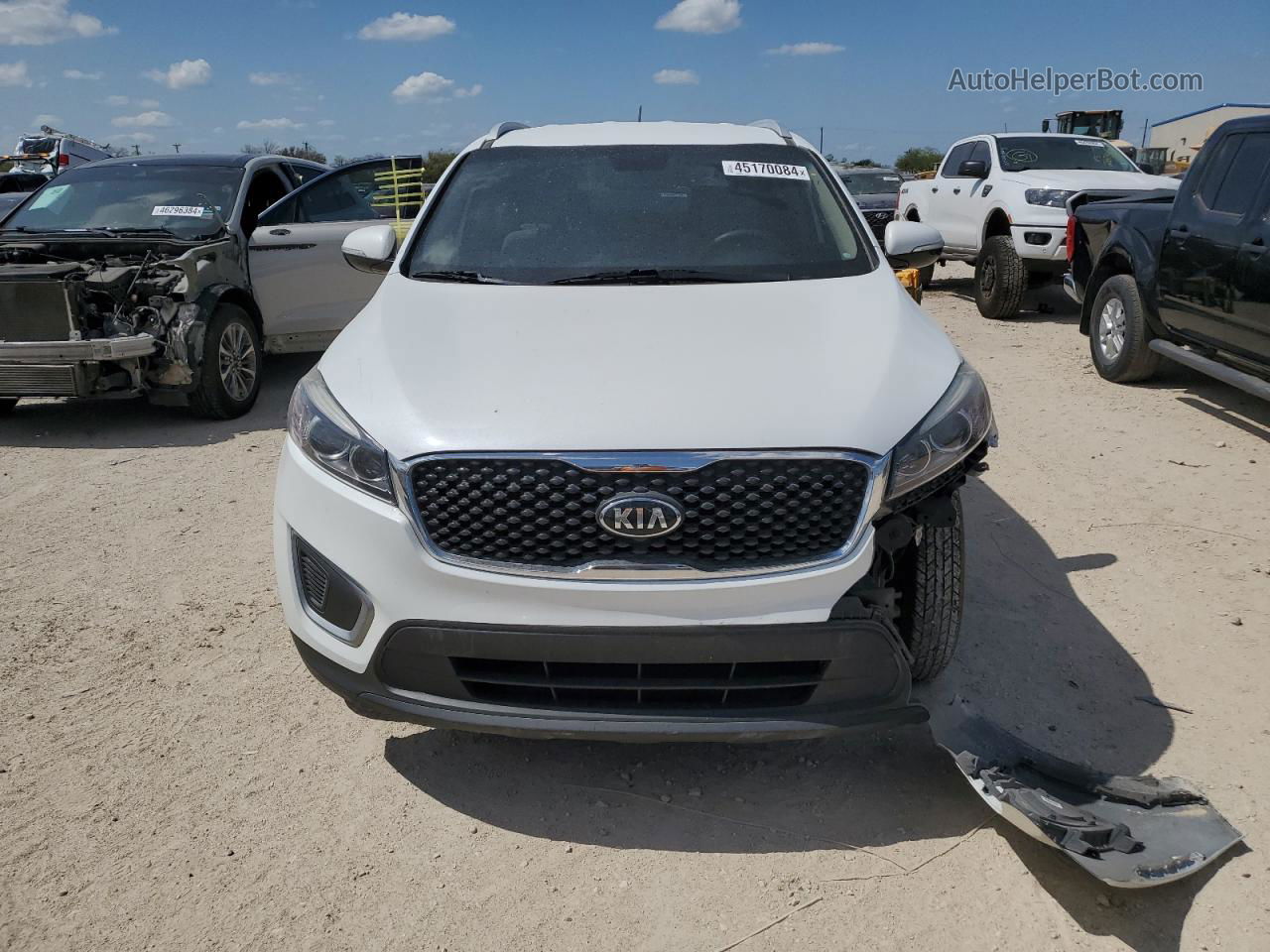 2017 Kia Sorento Lx White vin: 5XYPG4A30HG229942