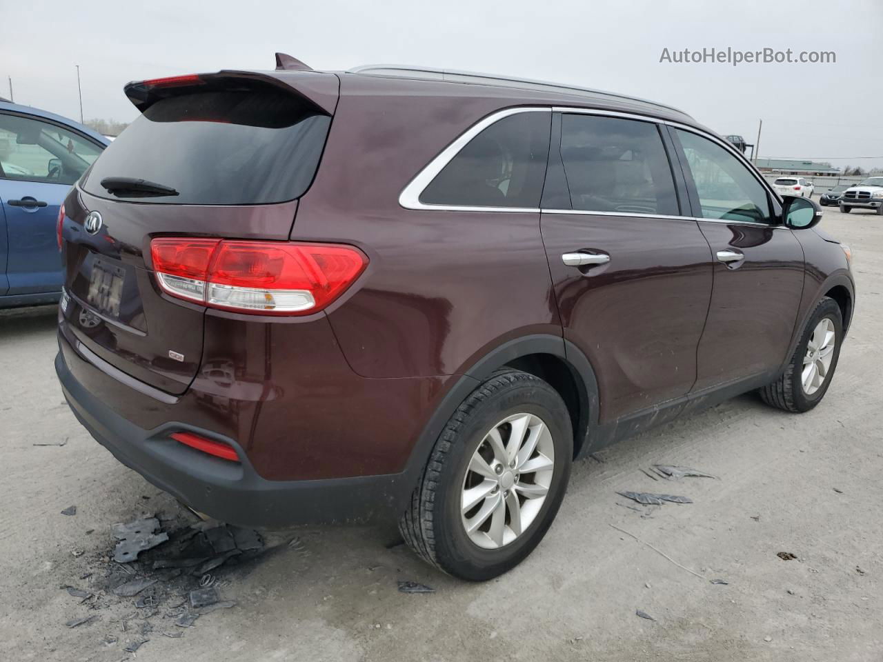 2017 Kia Sorento Lx Burgundy vin: 5XYPG4A30HG304137