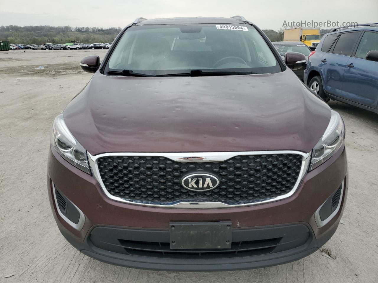 2017 Kia Sorento Lx Бордовый vin: 5XYPG4A30HG304137