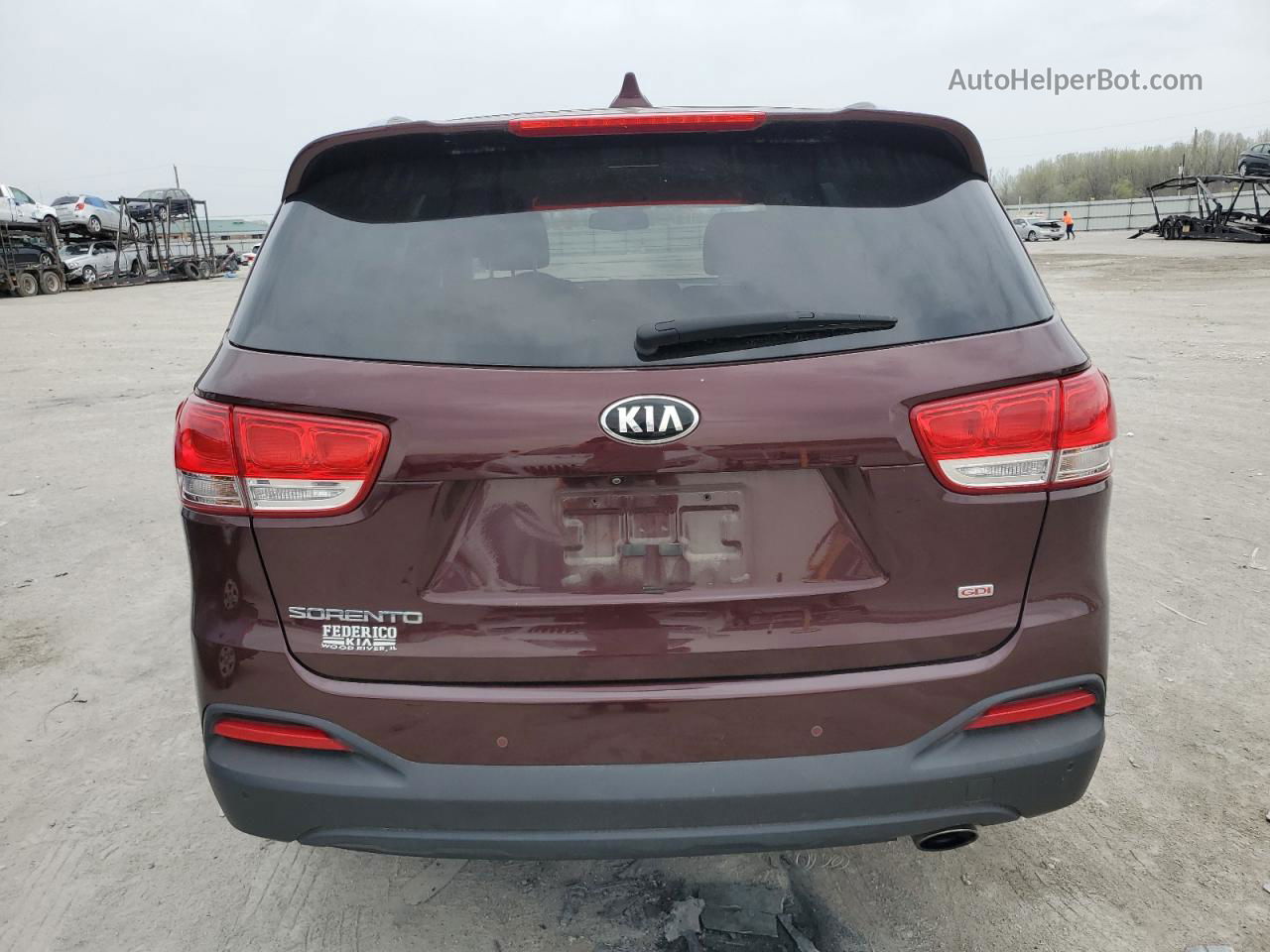 2017 Kia Sorento Lx Бордовый vin: 5XYPG4A30HG304137