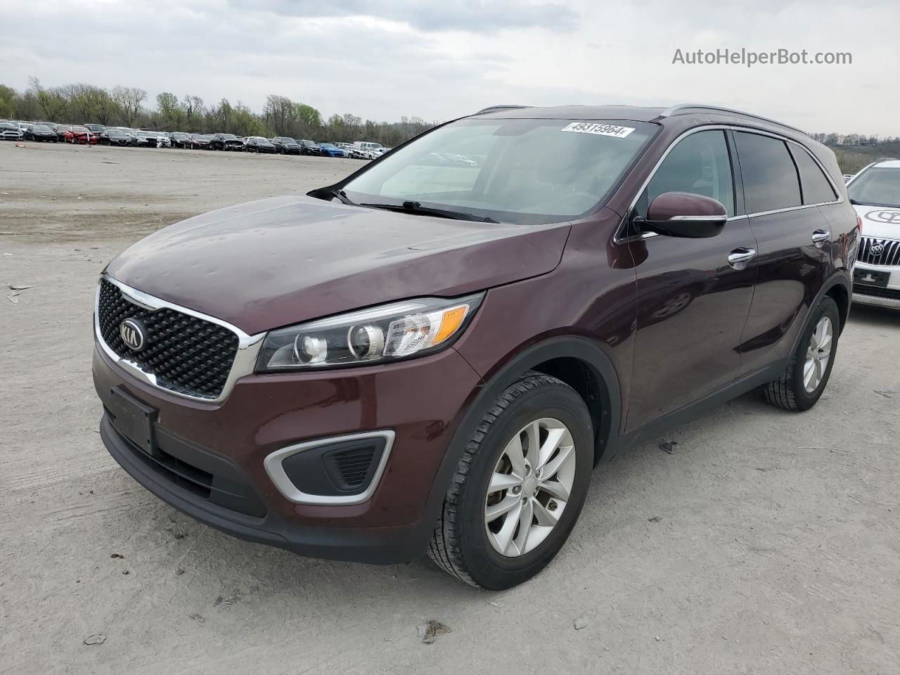 2017 Kia Sorento Lx Burgundy vin: 5XYPG4A30HG304137