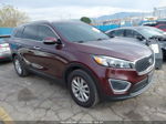 2018 Kia Sorento 2.4l Lx Burgundy vin: 5XYPG4A30JG338875