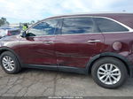 2018 Kia Sorento 2.4l Lx Burgundy vin: 5XYPG4A30JG338875