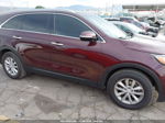 2018 Kia Sorento 2.4l Lx Burgundy vin: 5XYPG4A30JG338875