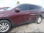 2018 Kia Sorento 2.4l Lx Burgundy vin: 5XYPG4A30JG338875