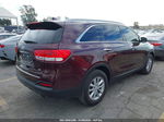 2018 Kia Sorento 2.4l Lx Burgundy vin: 5XYPG4A30JG338875