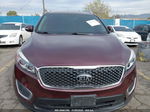 2018 Kia Sorento 2.4l Lx Burgundy vin: 5XYPG4A30JG338875