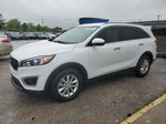 2018 Kia Sorento Lx White vin: 5XYPG4A30JG404079