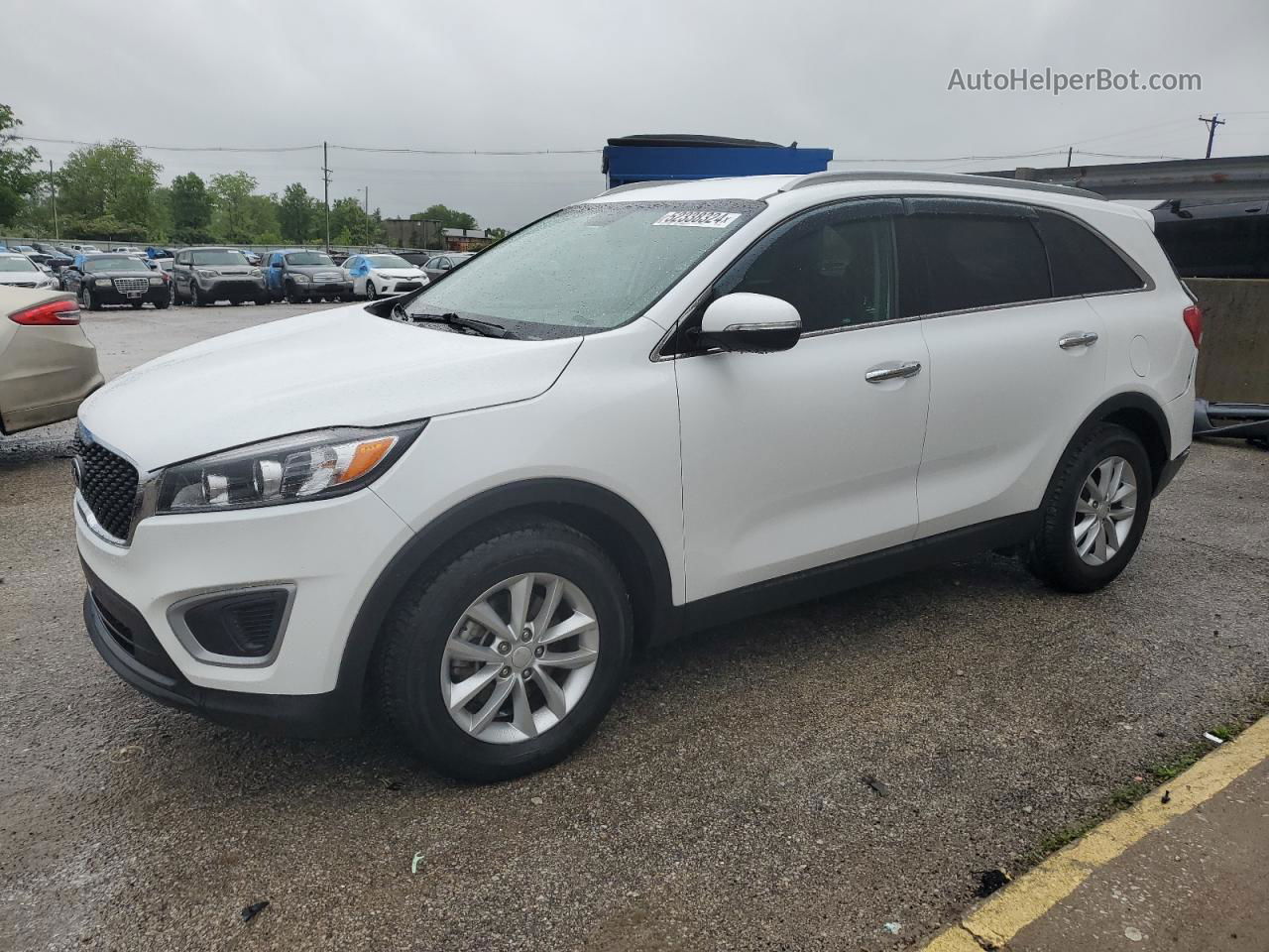 2018 Kia Sorento Lx White vin: 5XYPG4A30JG404079