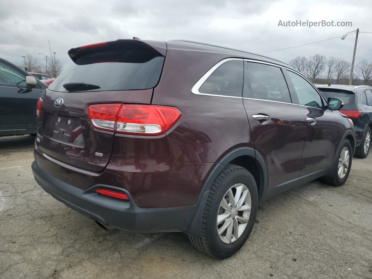 2018 Kia Sorento Lx Burgundy vin: 5XYPG4A30JG411923