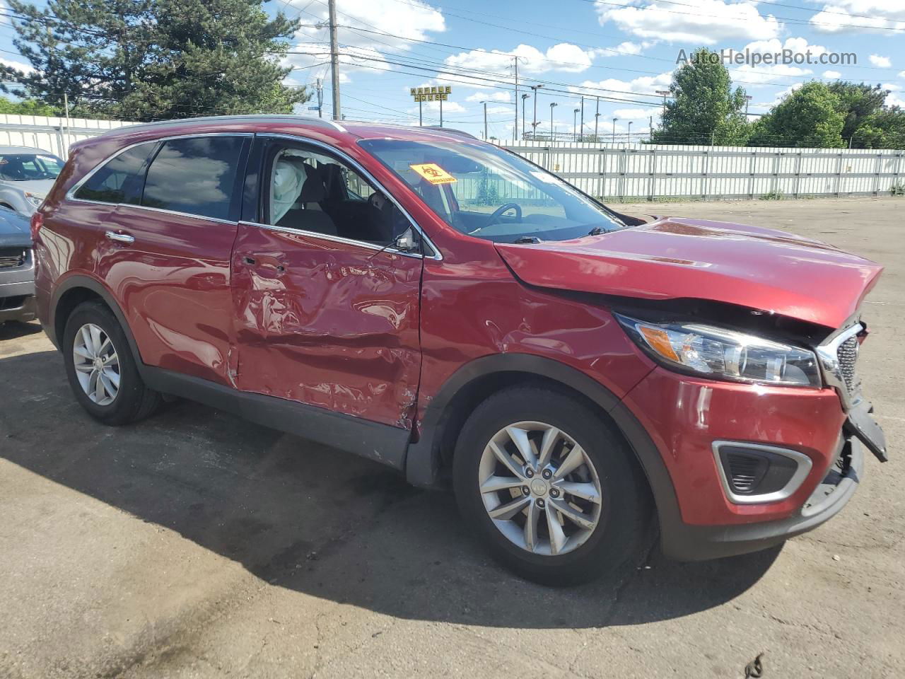 2017 Kia Sorento Lx Red vin: 5XYPG4A31HG290085